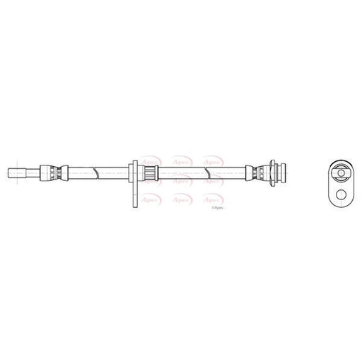 Apec Brake Hydraulic Hose Line Front HOS4489