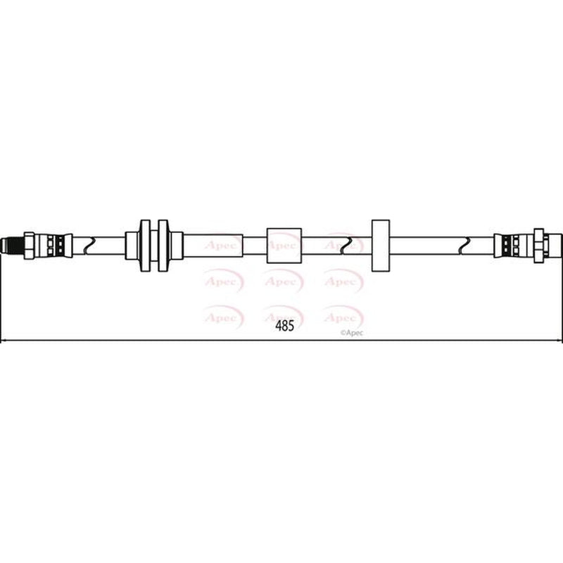 Apec Brake Hydraulic Hose Line Front fits BMW 1 2004-2013