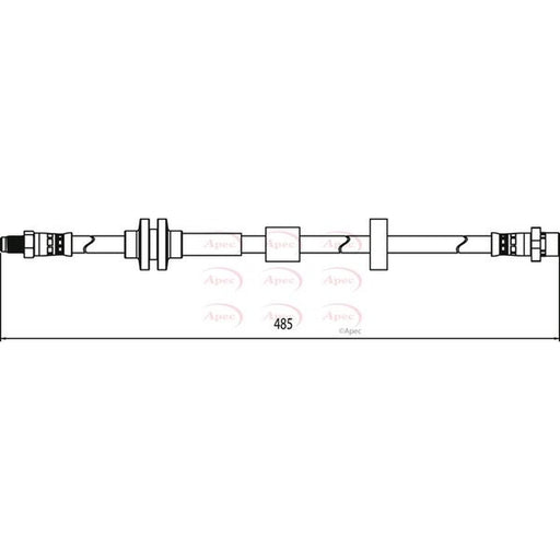 Apec Brake Hydraulic Hose Line Front fits BMW 1 2004-2013