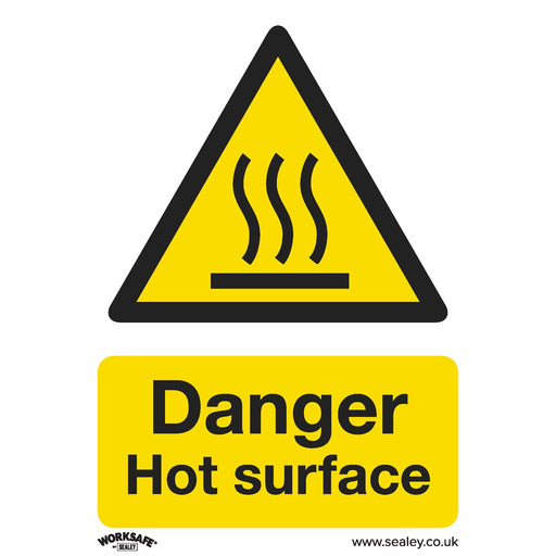 Sealey Warning Safety Sign Danger Hot Surface Rigid Plastic SS42P1 Sealey - Dynamic Drive