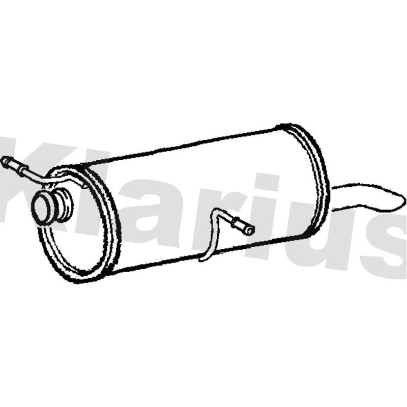 Klarius Box With Tail Pipe Rear fits Citroën C4 I 2004-2007 2.0