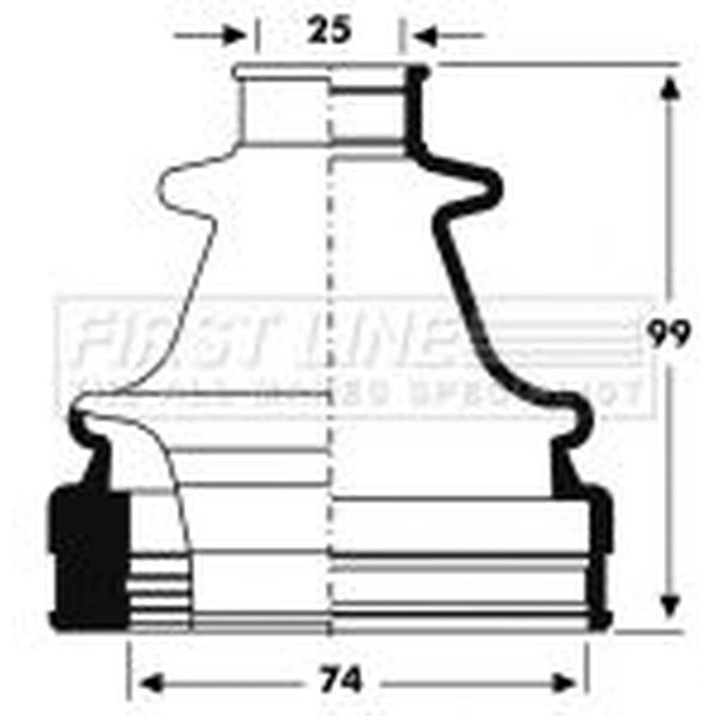 First Line Drive Shaft Bellow Kit Front Left fits Ford Focus I 2002-2004