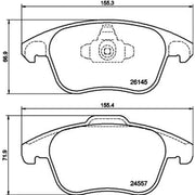 Mintex Front Brake Pad Set fits DS DS 3 / DS 3 Crossback 2018-2022 1.2 1.5