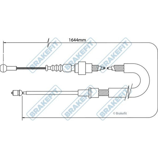 Apec Handbrake Cable Left Rear fits Seat Cordoba 2002-2009 1.2 1.4 1.9