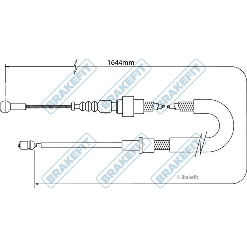 Apec Handbrake Cable Left Rear fits Seat Cordoba 2002-2009 1.2 1.4 1.9