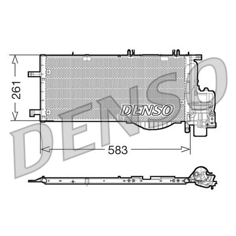 Denso Air Conditioning Condenser fits Opel Combo Box Body/Mpv 2004-2012 1.3 1.7