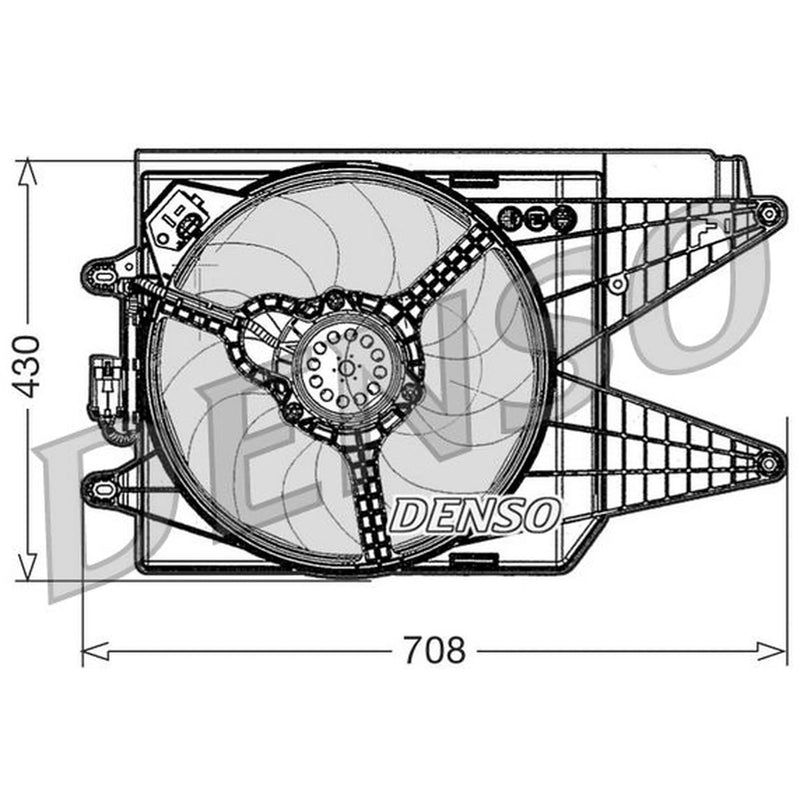 Denso Engine Cooling Fan fits Abarth 500 / 595 / 695 2008 on 1.4