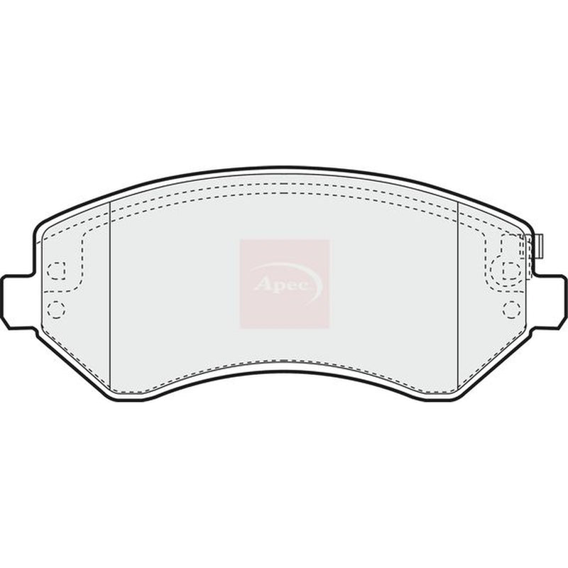 Apec Front Brake Pad Set fits Chrysler Voyager 2000-2008 2.4 2.5