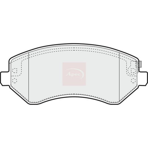 Apec Front Brake Pad Set fits Chrysler Voyager 2000-2008 2.4 2.5