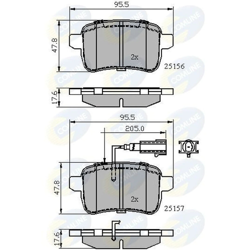 Comline Rear Brake Pad Set CBP12103