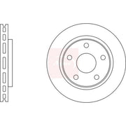 Apec 2 x Vented Brake Discs fits Chrysler Grand Voyager V 2011 on 3.6