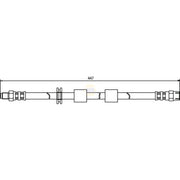 NAPA Brake Hydraulic Hose Line Front fits BMW 5 1987-1996