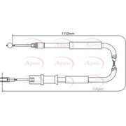 Apec Handbrake Cable Right Rear fits Mercedes-Benz Viano 2003-2004