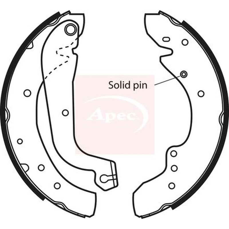 Apec Brake Shoe Set Axle Kit fits Opel Arena 1997-2001 1.9 2.5