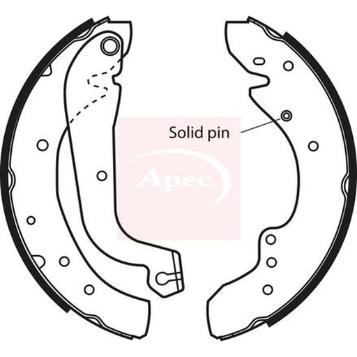Apec Brake Shoe Set Axle Kit fits Opel Arena 1997-2001 1.9 2.5