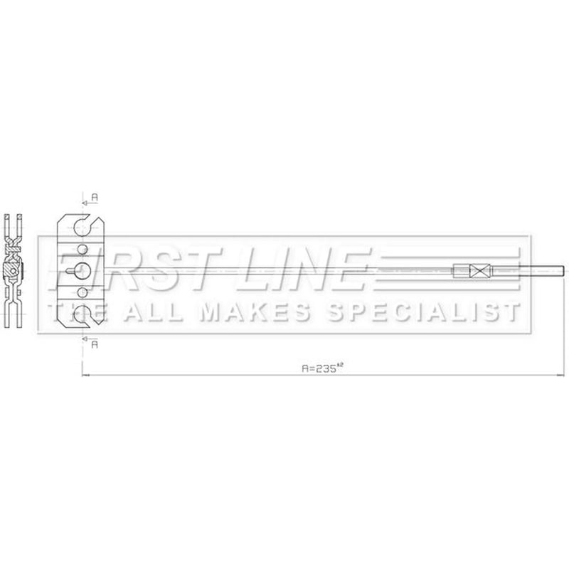 First Line Handbrake Cable Front fits Nissan Micra IV 2010-2020 1.2