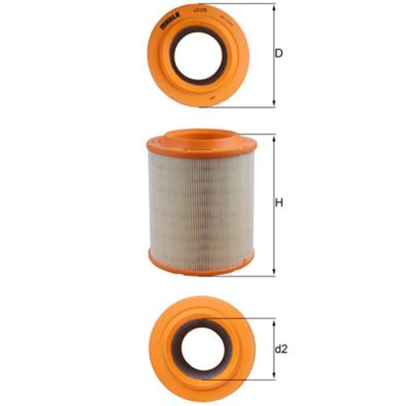 Mahle Engine Air Filter fits Audi A8 D3 2002-2010 2.8 3.0 3.2 3.7 4.0 4.2