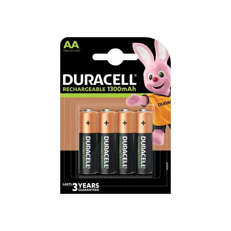 Duracell AA Cell 1300Mah Rechargeable Batteries (Pack 4) Duracell - Dynamic Drive