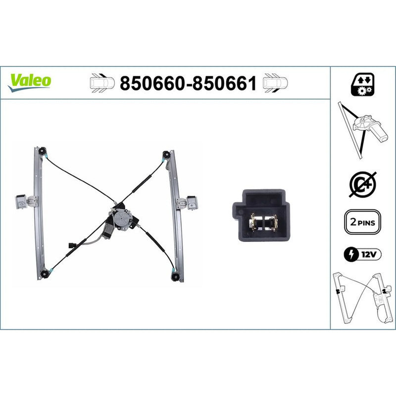 Valeo Electric Window Regulator Lifter Left Front 850660