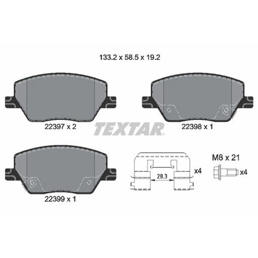 Textar Front Brake Pad Set 2239701