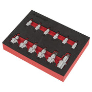 Sealey TRX-Star* Socket Bit Set 12pc Stubby 1/4" 3/8" & 1/2"Sq Drive AK6245 Sealey - Dynamic Drive