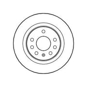 Abtex 2 x Solid Rear Brake Discs BD1054S-x2