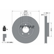 Textar 2 x Vented Front Brake Discs 92130403-x2