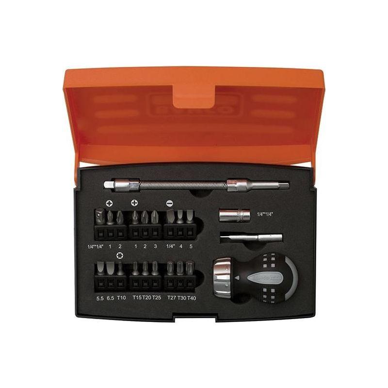Bahco 808050S-22 Stubby Ratchet Screwdriver Set, 22 Piece Bahco - NN4 Online