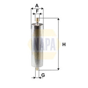 NAPA Fuel Filter Element fits Audi A6 Allroad C7 2012-2018 3.0