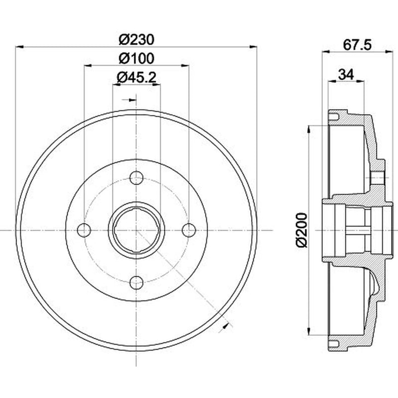 Mintex 2 x Brake Drums fits Kia Rio I 2000-2005 1.3 1.5