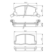 Bosch Front & Rear Pads fits Toyota MR2 I 1984-1990 1.6