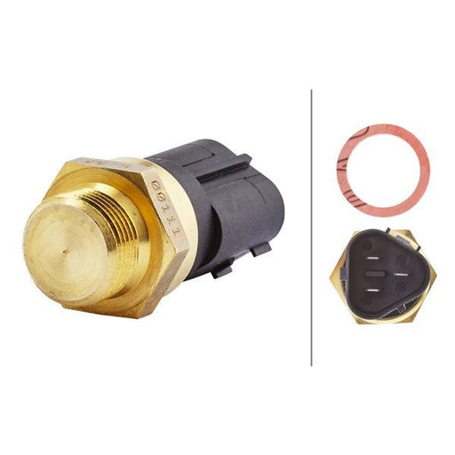 Hella Radiator Fan Temperature Switch Connectors fits Audi A1 2011-2015 2.0