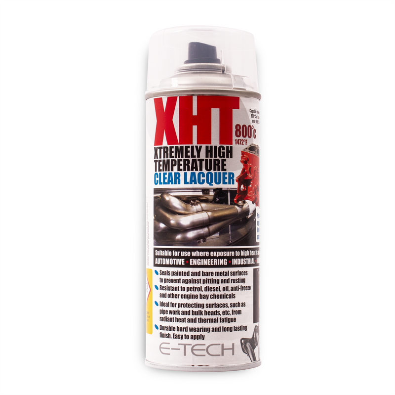 E-Tech Clear Laquer 400ml Extremely High Temperature Paint XHT VHT Exhaust E-Tech - Dynamic Drive