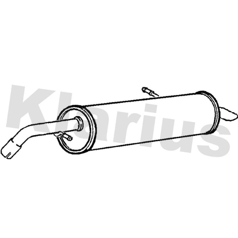 Klarius Box With Tail Pipe Rear fits Peugeot 207 2006-2013 1.6