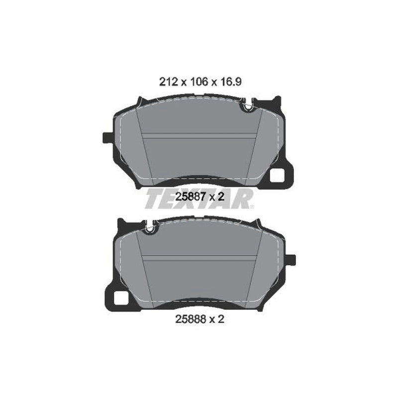 Textar Front Brake Pad Set 2588701