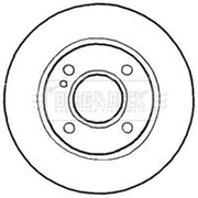 Borg & Beck Front Brake Vented Discs & Pads fits Ford Ka+ III 2016-2020 1.2 1.5