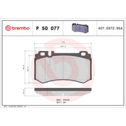 Brembo 4 x Rear Brake Pad Set fits Mercedes-Benz Clk 2006-2009 209.377 209.477