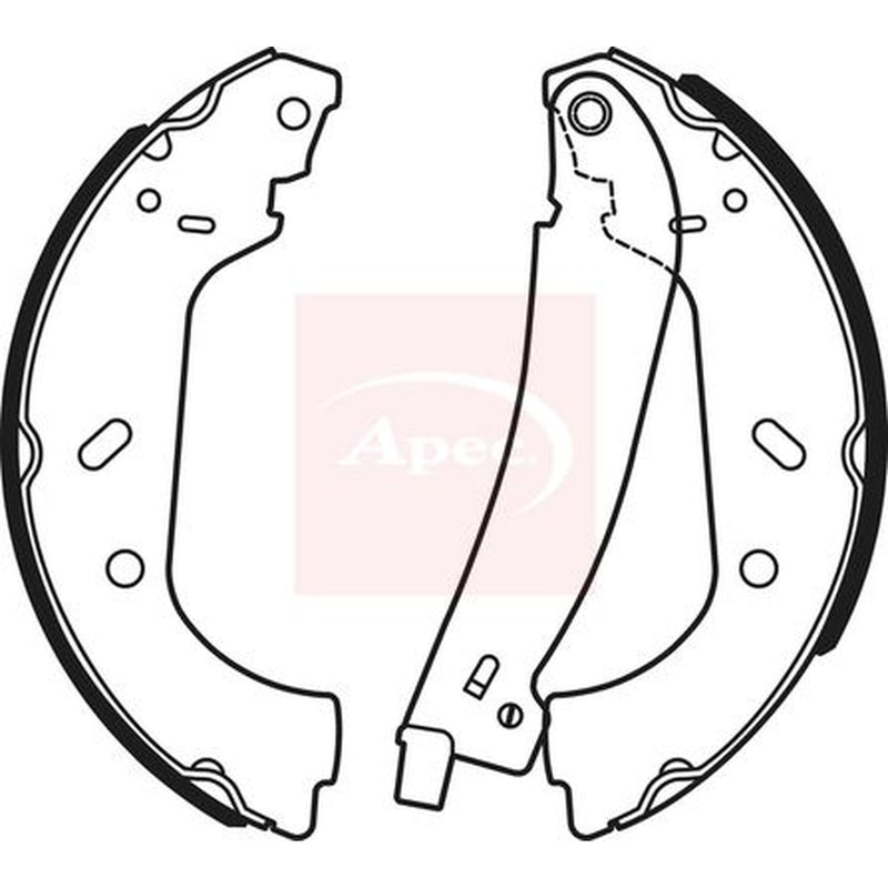 Apec Brake Shoe Set Axle Kit fits Citroën Dispatch I 1995-2006 1.9 2.0