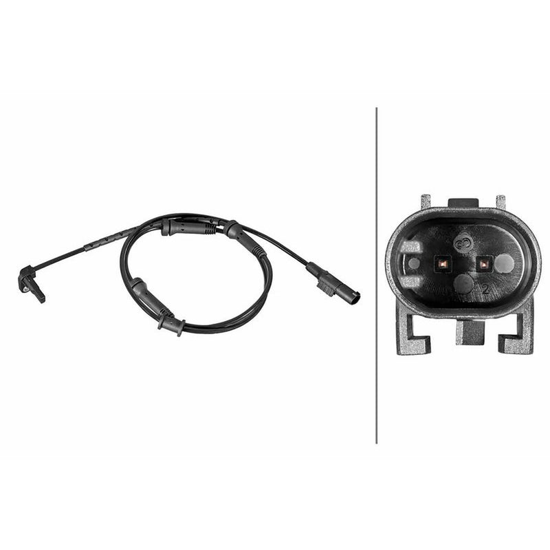 Hella ABS Wheel Speed Sensor Front fits Abarth 500 / 595 / 695 2008 on 1.4
