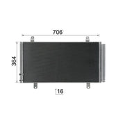 Mahle Air Conditioning Condenser fits Toyota Camry 2011-2018 2.5