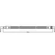 Borg & Beck Brake Hydraulic Hose Line Front Right BBH8594