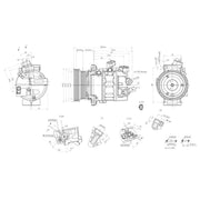 Hella Air Conditioning Compressor fits Audi A3 2011-2012