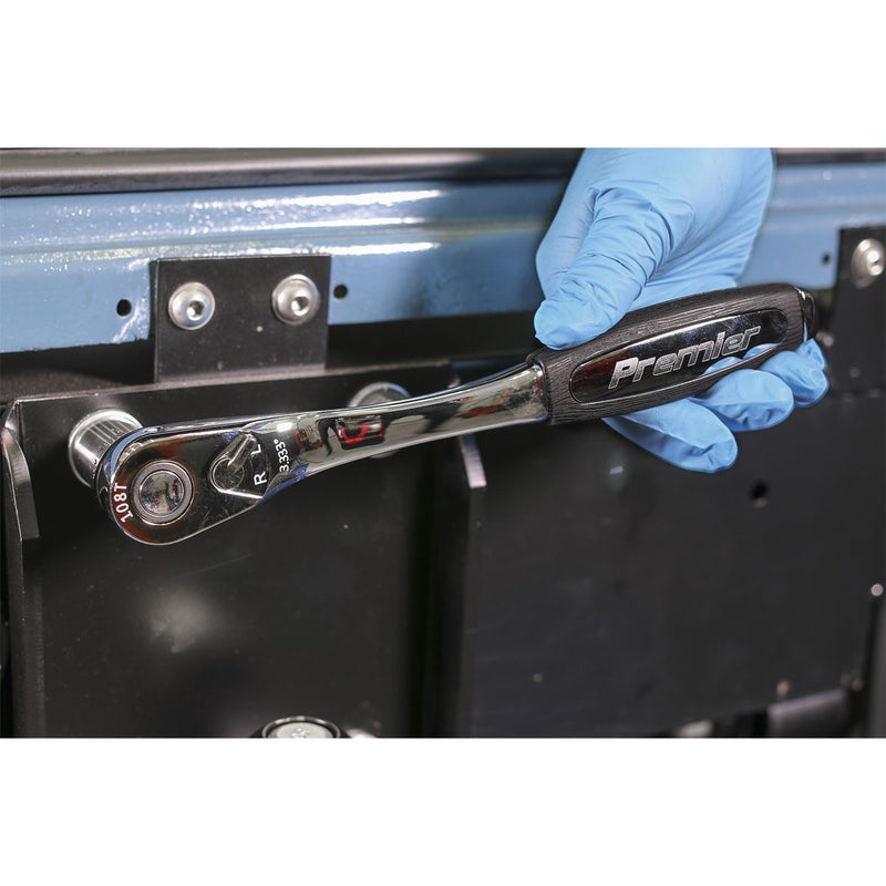 Sealey Premier Ratchet Socket Wrench 1/2" Drive 108 Tooth Pear Head Flip Reverse Sealey  - Dynamic Drive