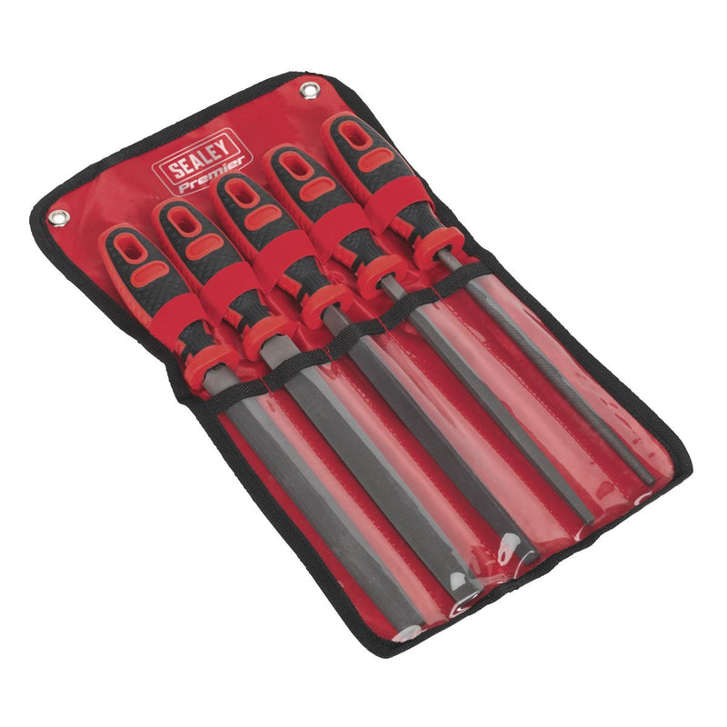 Sealey Premier Premier Smooth Cut Engineer’s File Set 200mm 5pc AK586 Sealey Premier - Dynamic Drive