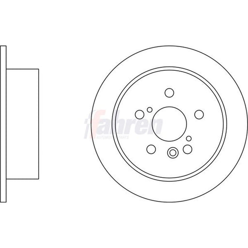 Fahren 2 x Solid Brake Discs fits Lexus Rx 2003-2015