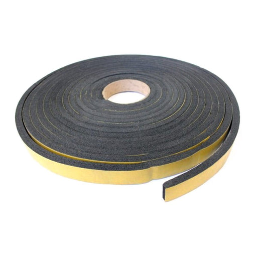 Window & Door Foam EDPM Single Adhesive 12mm x 6mm x 10 Metres Black for Caravan Nova - Dynamic Drive