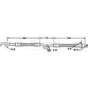 Borg & Beck Brake Hydraulic Hose Line Front Left BBH7479