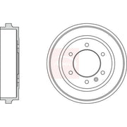 Apec Brake Drum Assembly Rear fits Isuzu Rodeo I 2002-2012 2.5 3.0