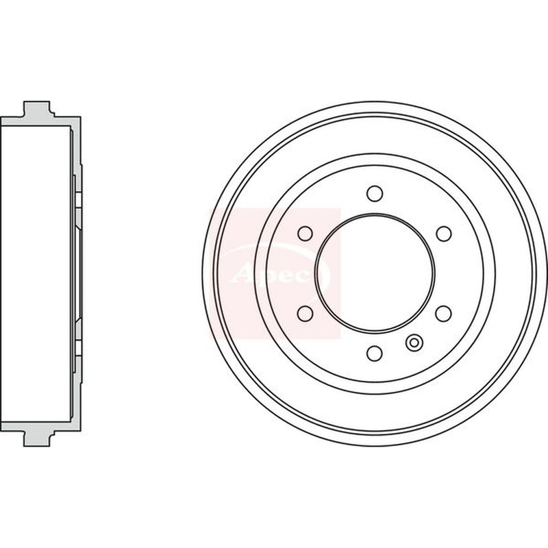 Apec Brake Drum Assembly Rear fits Isuzu Rodeo I 2002-2012 2.5 3.0