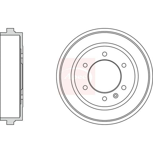 Apec 2 x Brake Drums fits Isuzu Rodeo I 2002-2012 2.5 3.0